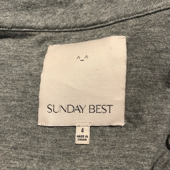 Aritzia Sunday Best Kerouac Moto Jacket Grey Size 4 - Picture 6 of 7